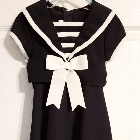 Bonnie Jean Girls Sailor Dress Navy Blue Size 4 - Picture 1 of 2